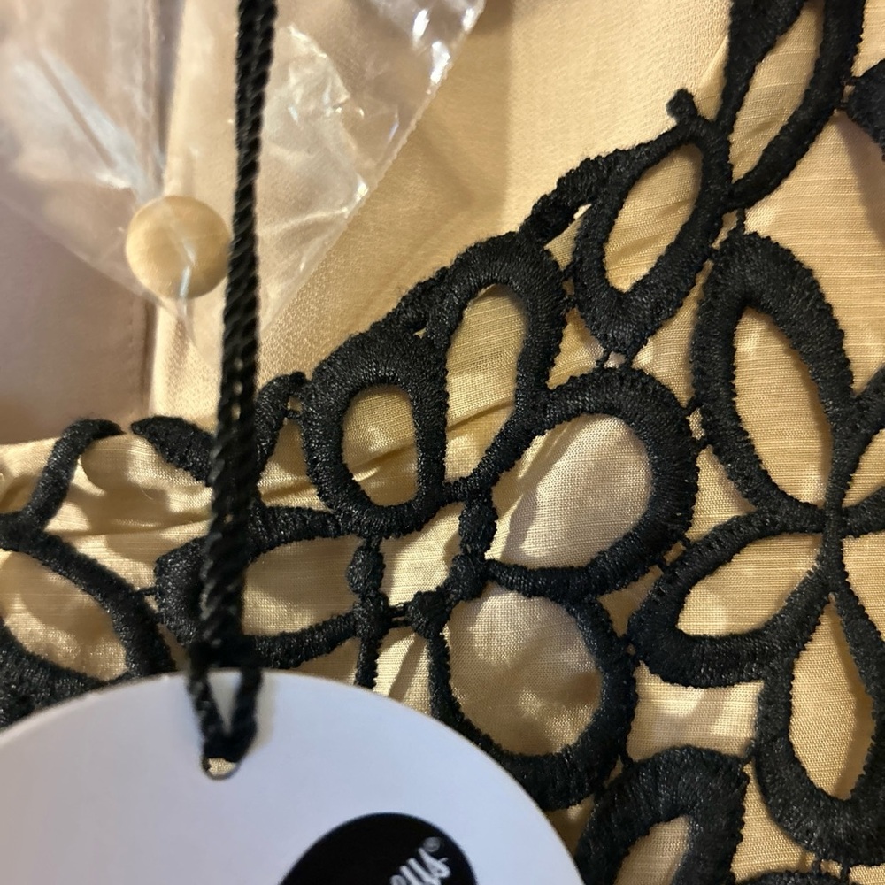 Neiman Marcus/Target Lela Rose Lace Overlay Sleeveless Silk Blend Top Lg-NWTS